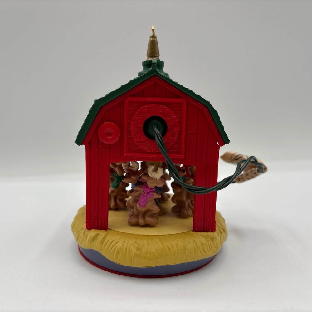 Hallmark Keepsake Ornament 1990 Santa’s Ho-Ho-Hoedown Magic Light And Motion